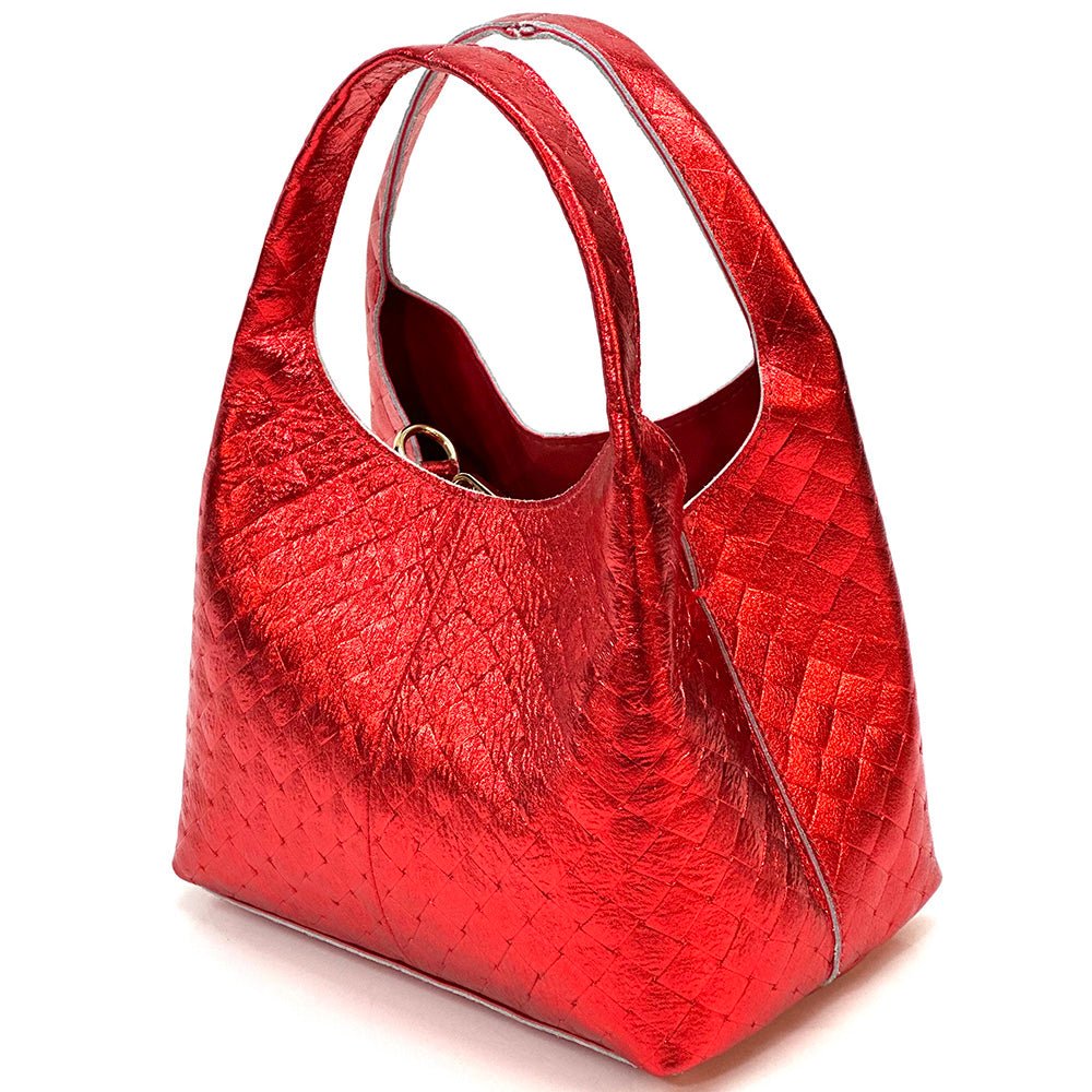 Regina Italian Handmade Quilted Leather Hobo Bag - Leather Italiano