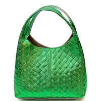 Regina Italian Handmade Quilted Leather Hobo Bag - Leather Italiano