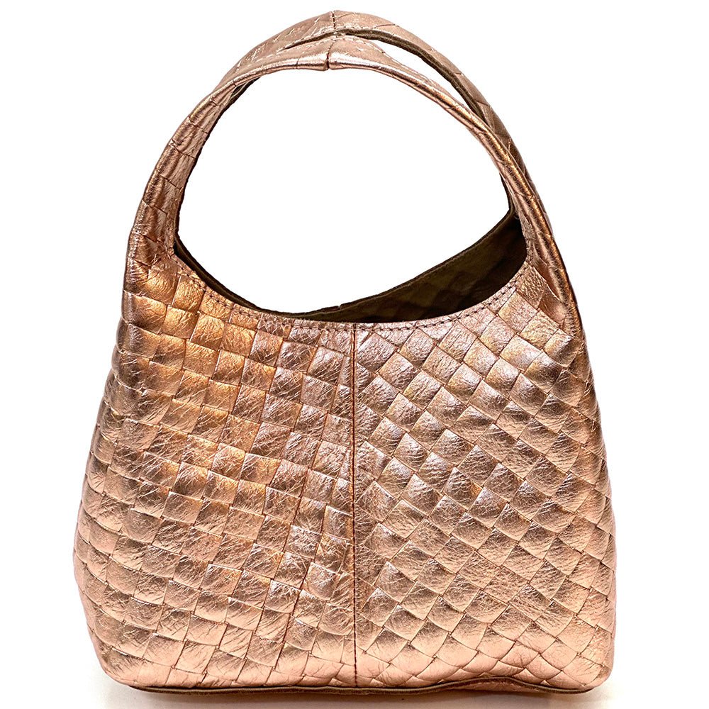 Regina Italian Handmade Quilted Leather Hobo Bag - Leather Italiano