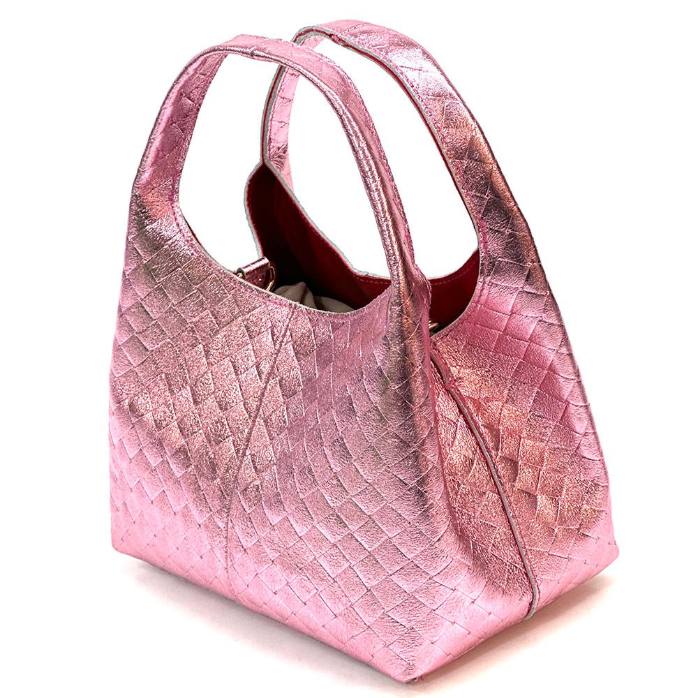 Regina Italian Handmade Quilted Leather Hobo Bag - Leather Italiano