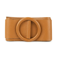 Rings of Elegance Genuine Leather Belt with Decorative Ring - Leather Italiano