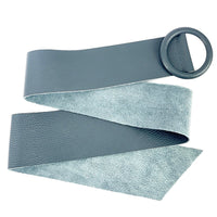 Rings of Elegance Genuine Leather Belt with Decorative Ring - Leather Italiano