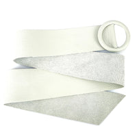 Rings of Elegance Genuine Leather Belt with Decorative Ring - Leather Italiano