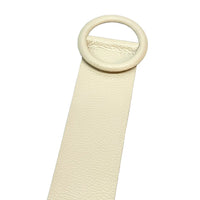 Rings of Elegance Genuine Leather Belt with Decorative Ring - Leather Italiano