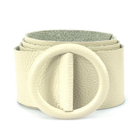 Rings of Elegance Genuine Leather Belt with Decorative Ring - Leather Italiano