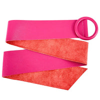 Rings of Elegance Genuine Leather Belt with Decorative Ring - Leather Italiano