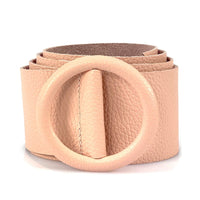 Rings of Elegance Genuine Leather Belt with Decorative Ring - Leather Italiano