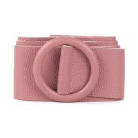 Rings of Elegance Genuine Leather Belt with Decorative Ring - Leather Italiano