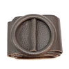 Rings of Elegance Genuine Leather Belt with Decorative Ring - Leather Italiano
