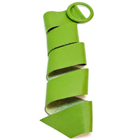 Rings of Elegance Genuine Leather Belt with Decorative Ring - Leather Italiano