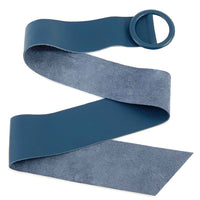 Rings of Elegance Genuine Leather Belt with Decorative Ring - Leather Italiano