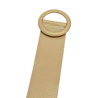 Rings of Elegance Genuine Leather Belt with Decorative Ring - Leather Italiano