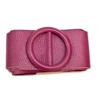 Rings of Elegance Genuine Leather Belt with Decorative Ring - Leather Italiano