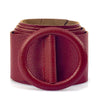 Rings of Elegance Genuine Leather Belt with Decorative Ring - Leather Italiano