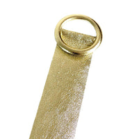 Rings of Elegance Genuine Leather Belt with Decorative Ring - Leather Italiano