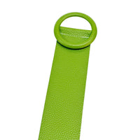 Rings of Elegance Genuine Leather Belt with Decorative Ring - Leather Italiano