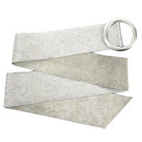 Rings of Elegance Genuine Leather Belt with Decorative Ring - Leather Italiano