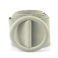 Rings of Elegance Genuine Leather Belt with Decorative Ring - Leather Italiano