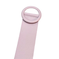 Rings of Elegance Genuine Leather Belt with Decorative Ring - Leather Italiano