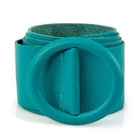 Rings of Elegance Genuine Leather Belt with Decorative Ring - Leather Italiano