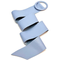 Rings of Elegance Genuine Leather Belt with Decorative Ring - Leather Italiano