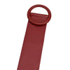 Rings of Elegance Genuine Leather Belt with Decorative Ring - Leather Italiano