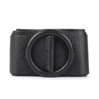 Rings of Elegance Genuine Leather Belt with Decorative Ring - Leather Italiano