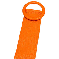 Rings of Elegance Genuine Leather Belt with Decorative Ring - Leather Italiano