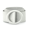 Rings of Elegance Genuine Leather Belt with Decorative Ring - Leather Italiano