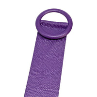 Rings of Elegance Genuine Leather Belt with Decorative Ring - Leather Italiano