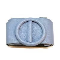 Rings of Elegance Genuine Leather Belt with Decorative Ring - Leather Italiano