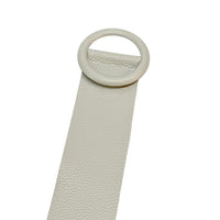 Rings of Elegance Genuine Leather Belt with Decorative Ring - Leather Italiano