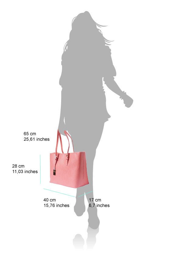 Saffiano Leather Tote - Eloisa Italian Leather Bag, Made in Florence - Leather Italiano