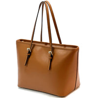 Saffiano Leather Tote - Eloisa Italian Leather Bag, Made in Florence - Leather Italiano