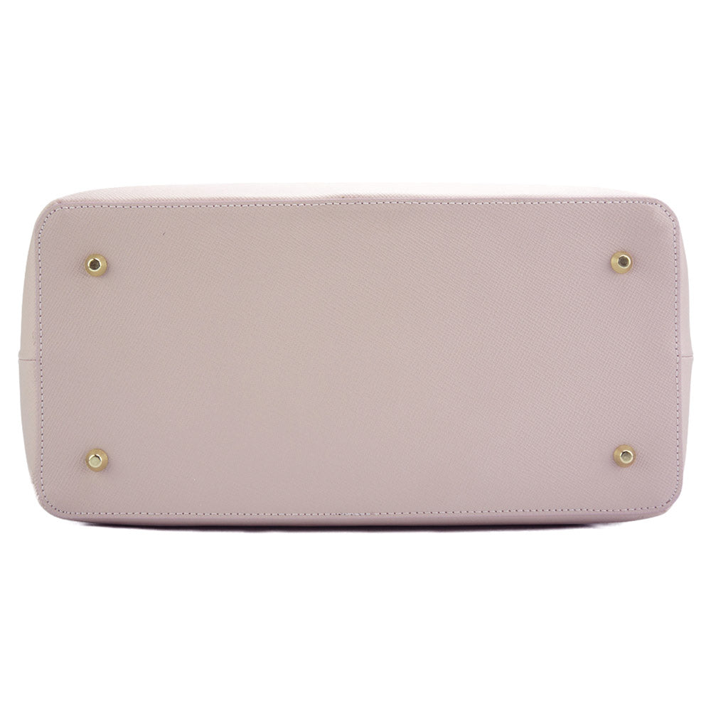 Saffiano Leather Tote - Eloisa Italian Leather Bag, Made in Florence - Leather Italiano