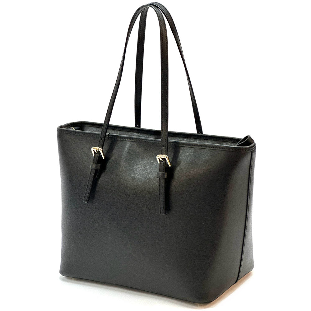 Saffiano Leather Tote - Eloisa Italian Leather Bag, Made in Florence - Leather Italiano