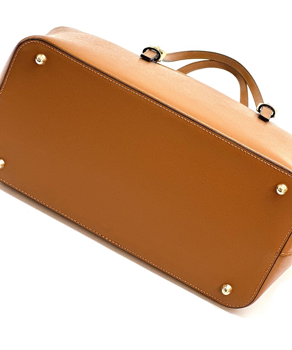 Saffiano Leather Tote - Eloisa Italian Leather Bag, Made in Florence - Leather Italiano