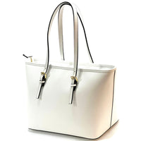 Saffiano Leather Tote - Eloisa Italian Leather Bag, Made in Florence - Leather Italiano