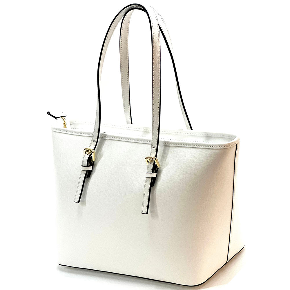 Saffiano Leather Tote - Eloisa Italian Leather Bag, Made in Florence - Leather Italiano