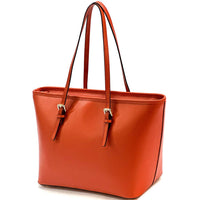 Saffiano Leather Tote - Eloisa Italian Leather Bag, Made in Florence - Leather Italiano