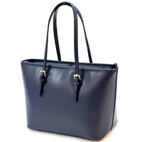 Saffiano Leather Tote - Eloisa Italian Leather Bag, Made in Florence - Leather Italiano