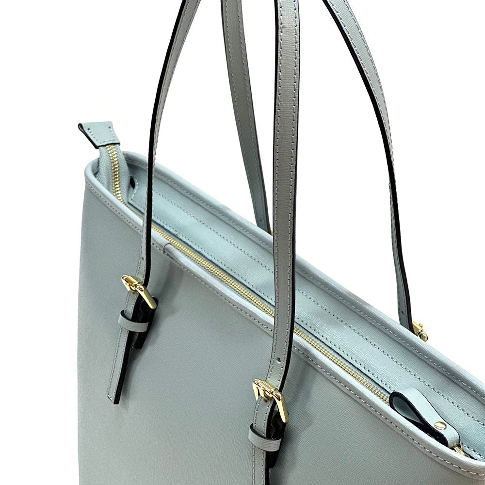 Saffiano Leather Tote - Eloisa Italian Leather Bag, Made in Florence - Leather Italiano
