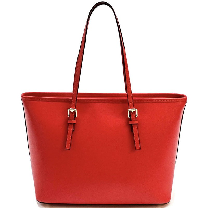 Saffiano Leather Tote - Eloisa Italian Leather Bag, Made in Florence - Leather Italiano