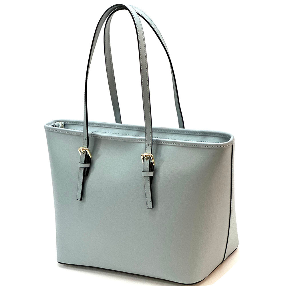 Saffiano Leather Tote - Eloisa Italian Leather Bag, Made in Florence - Leather Italiano