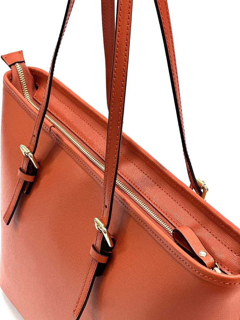 Saffiano Leather Tote - Eloisa Italian Leather Bag, Made in Florence - Leather Italiano