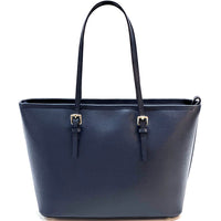 Saffiano Leather Tote - Eloisa Italian Leather Bag, Made in Florence - Leather Italiano