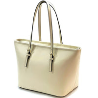 Saffiano Leather Tote - Eloisa Italian Leather Bag, Made in Florence - Leather Italiano
