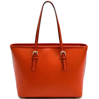 Saffiano Leather Tote - Eloisa Italian Leather Bag, Made in Florence - Leather Italiano
