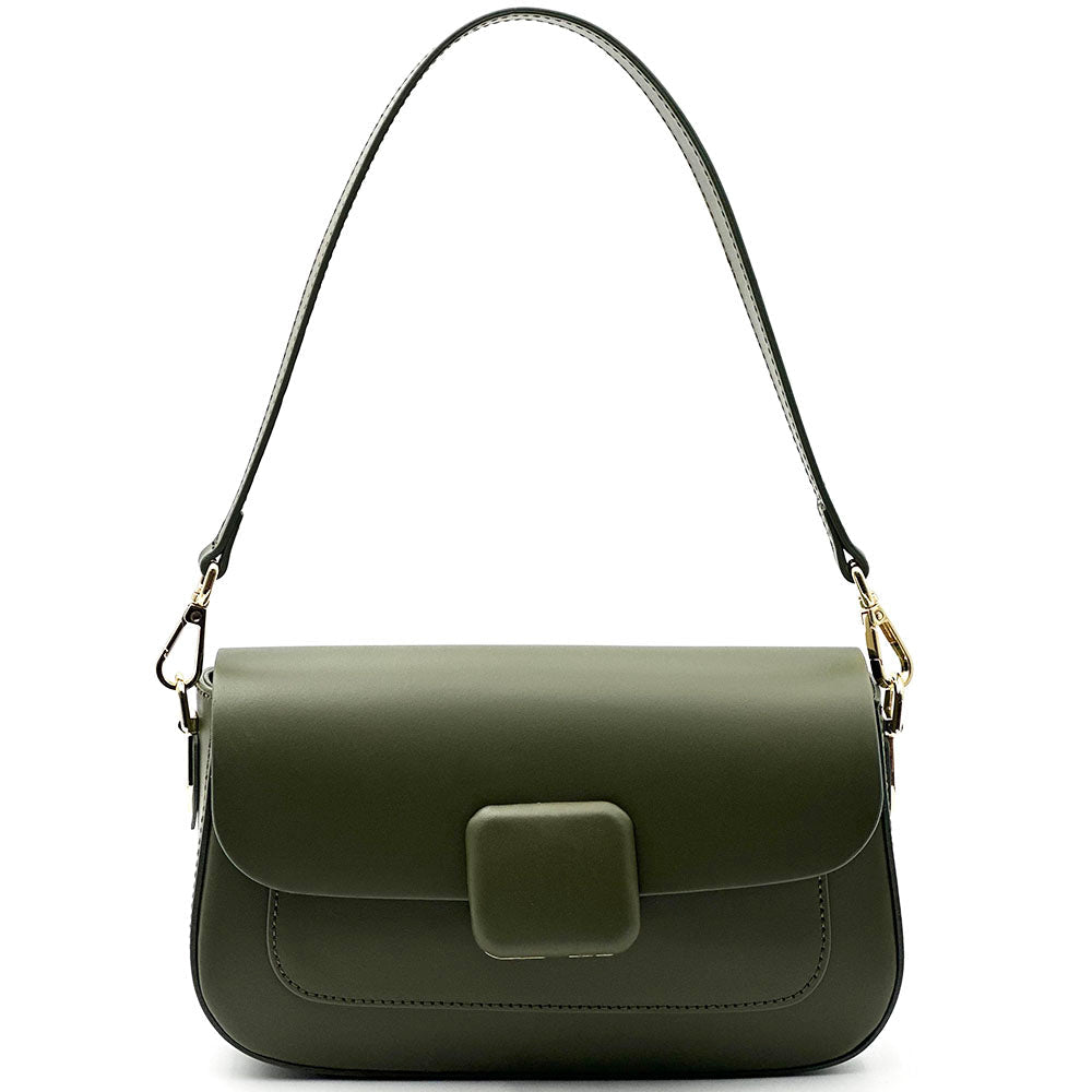 Serelia Cow Leather Shoulder and Crossbody Bag - Leather Italiano