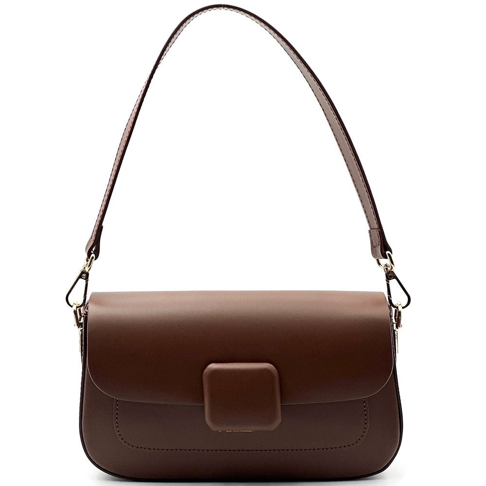 Serelia Cow Leather Shoulder and Crossbody Bag - Leather Italiano